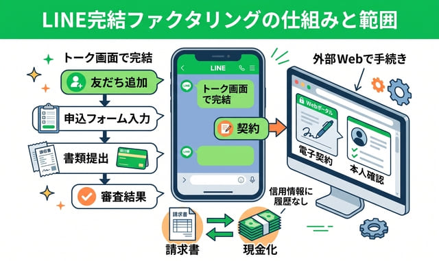 LINE完結ファクタリングとは?仕組みと対応範囲