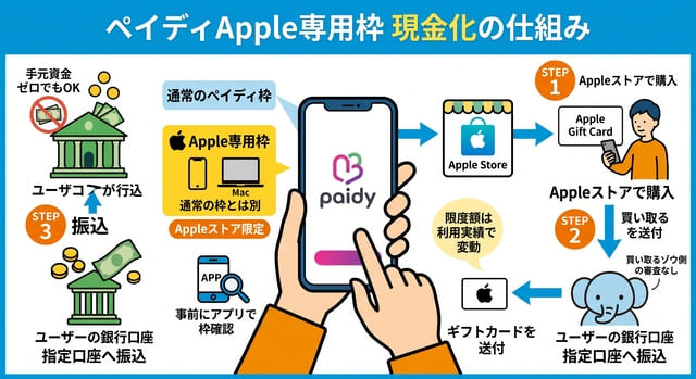 ペイディApple専用枠を買い取るゾウで使う仕組み