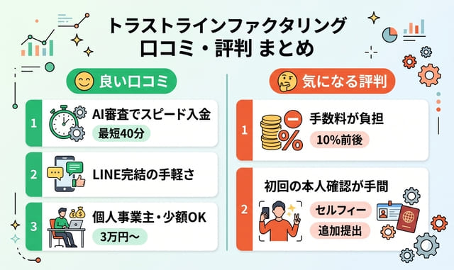 トラストラインファクタリングの口コミ評判の実態