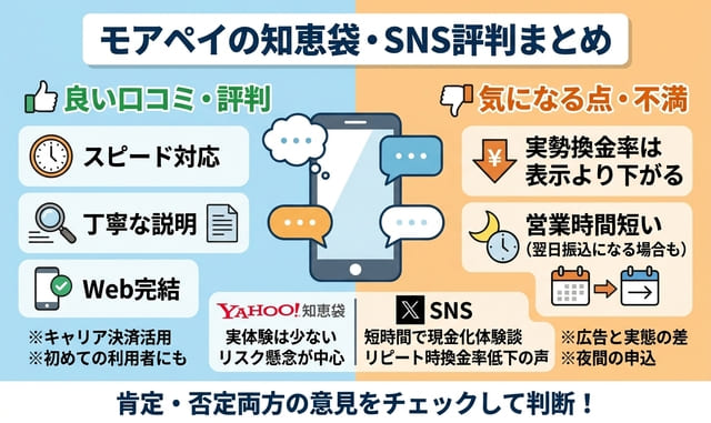 モアペイの知恵袋・SNSでの口コミと評判