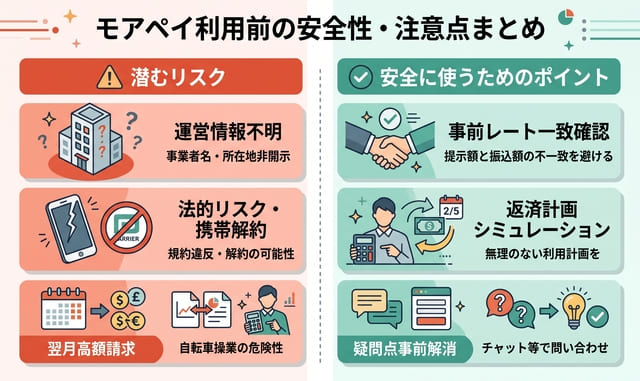 モアペイの安全性と利用前に押さえたい注意点